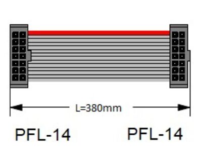 Flachbandkabel anschließen: SM C01 RC5B-2.54-14 2 B-28AWG-E-380mm-Gr